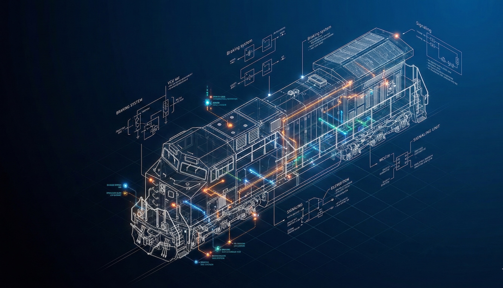 Locomotive Digital Twin Wireframe